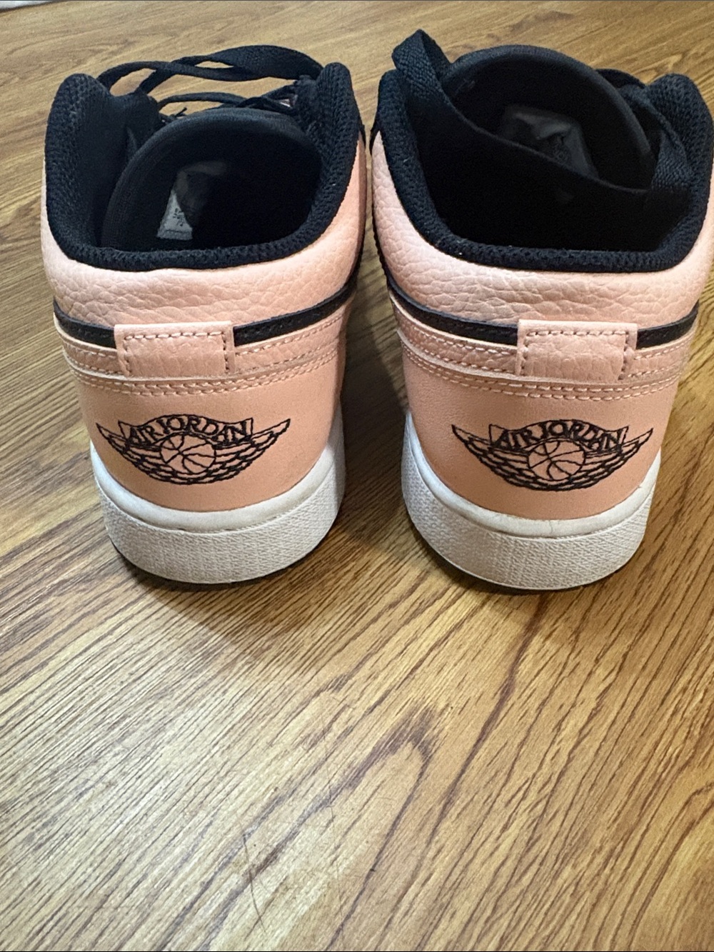 Jordan Black and Light Pink Low-Top Sneakers - Picture 6 of 7